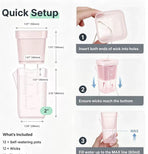 Semi-Transparent Pink Square Self-Watering Propagation Pot for Desktop Succulents, Seedlings, and Miniature Houseplants with Dry-Wet Separation System (2.5", 8PCS)