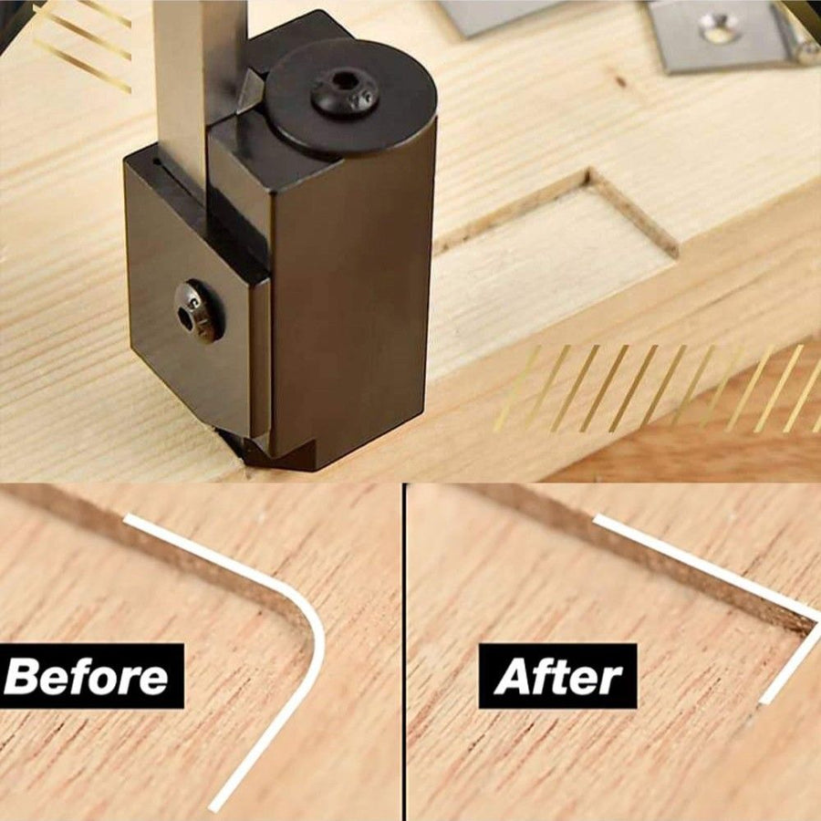 Woodworking Corner Chisel for Squaring Hinge Recesses and Lock Plate Mortises, Precision Alloy Steel Cutter for Door Frames, Frames and Cabinet Joinery (Black)