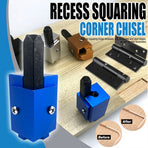 Woodworking Corner Chisel for Squaring Hinge Recesses and Lock Plate Mortises, Precision Alloy Steel Cutter for Door Frames, Frames and Cabinet Joinery (Blue)