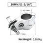 Bimini Top Jaw Slide with Quick Release Pin, 316 Marine Grade Stainless Steel Mirror Polished Clamp for Boat Awning Support Bracket, Corrosion Resistant Hardware Fitting (30mm, Without Ring)