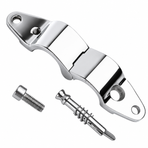 Bimini Top Jaw Slide with Quick Release Pin, 316 Marine Grade Stainless Steel Mirror Polished Clamp for Boat Awning Support Bracket, Corrosion Resistant Hardware Fitting (30mm, Without Ring)