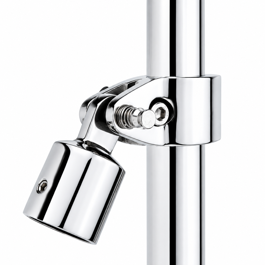 Bimini Top Jaw Slide with Quick Release Pin, 316 Marine Grade Stainless Steel Mirror Polished Clamp for Boat Awning Support Bracket, Corrosion Resistant Hardware Fitting (30mm, Without Ring)