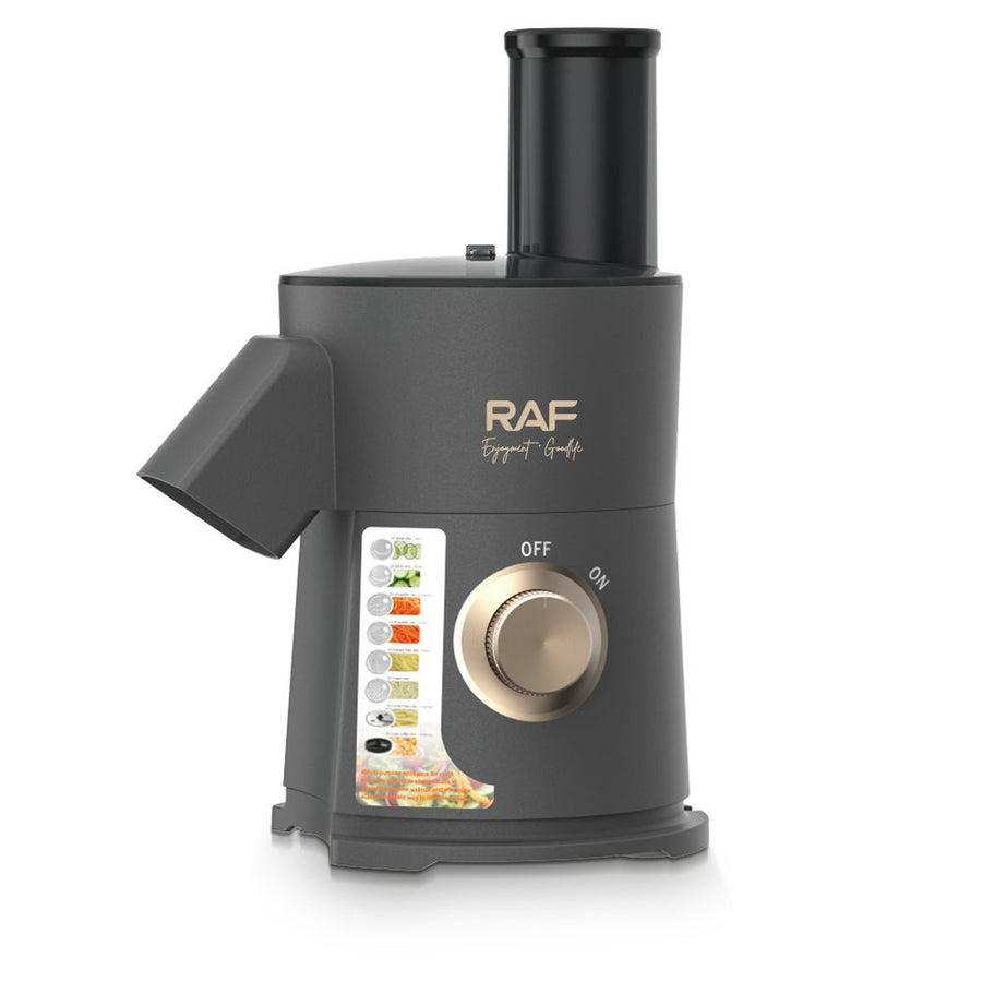 8-in-1 Electric Vegetable Chopper with 700W Motor, Multi-Function Food Processor for Slicing, Shredding, Dicing, Grating, and French Fry Cutting in Home Kitchens (DarkGrey)