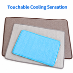 Cooling Pet Mat with Breathable Ice Silk Surface and Thick High-Elastic Foam for Dogs and Cats to Rest on Floors and Sofas During Hot Weather (Coffee, M)