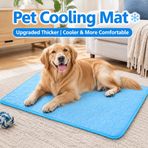 Cooling Pet Mat with Breathable Ice Silk Surface and Thick High-Elastic Foam for Dogs and Cats to Rest on Floors and Sofas During Hot Weather (Coffee, XL)