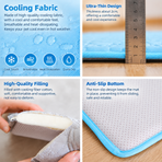Cooling Pet Mat with Breathable Ice Silk Surface and Thick High-Elastic Foam for Dogs and Cats to Rest on Floors and Sofas During Hot Weather (Coffee, XL)