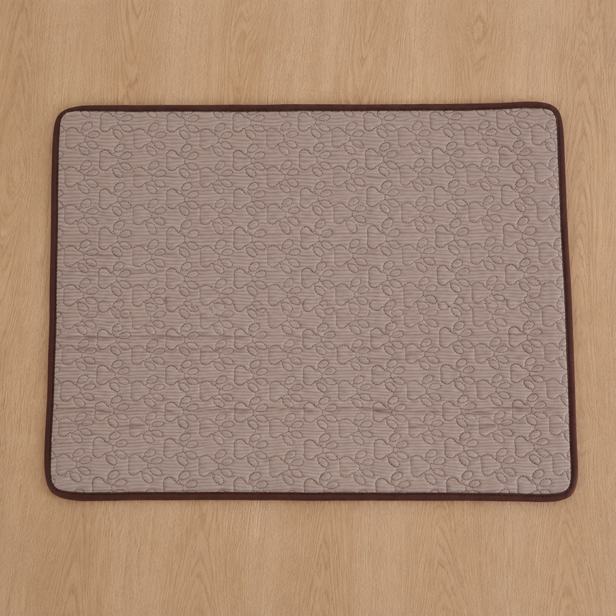 Cooling Pet Mat with Breathable Ice Silk Surface and Thick High-Elastic Foam for Dogs and Cats to Rest on Floors and Sofas During Hot Weather (Coffee, XL)