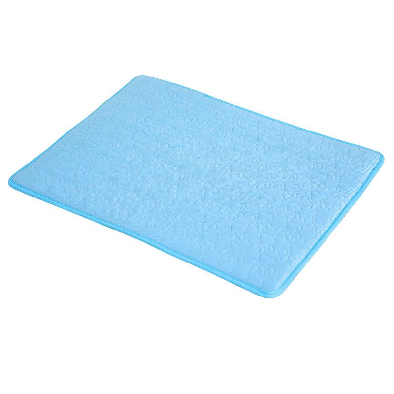 Cooling Pet Mat with Breathable Ice Silk Surface and Thick High-Elastic Foam for Dogs and Cats to Rest on Floors and Sofas During Hot Weather (Grey, XL)