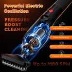 Electric Oscillating Grill Cleaning Brush with Three Replaceable Heads for Outdoor Barbecue Grills, Camping Cookware, Patio Griddles and Home Kitchen Flat Top Surfaces (Black)