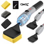 Electric Oscillating Grill Cleaning Brush with Three Replaceable Heads for Outdoor Barbecue Grills, Camping Cookware, Patio Griddles and Home Kitchen Flat Top Surfaces (Grey)