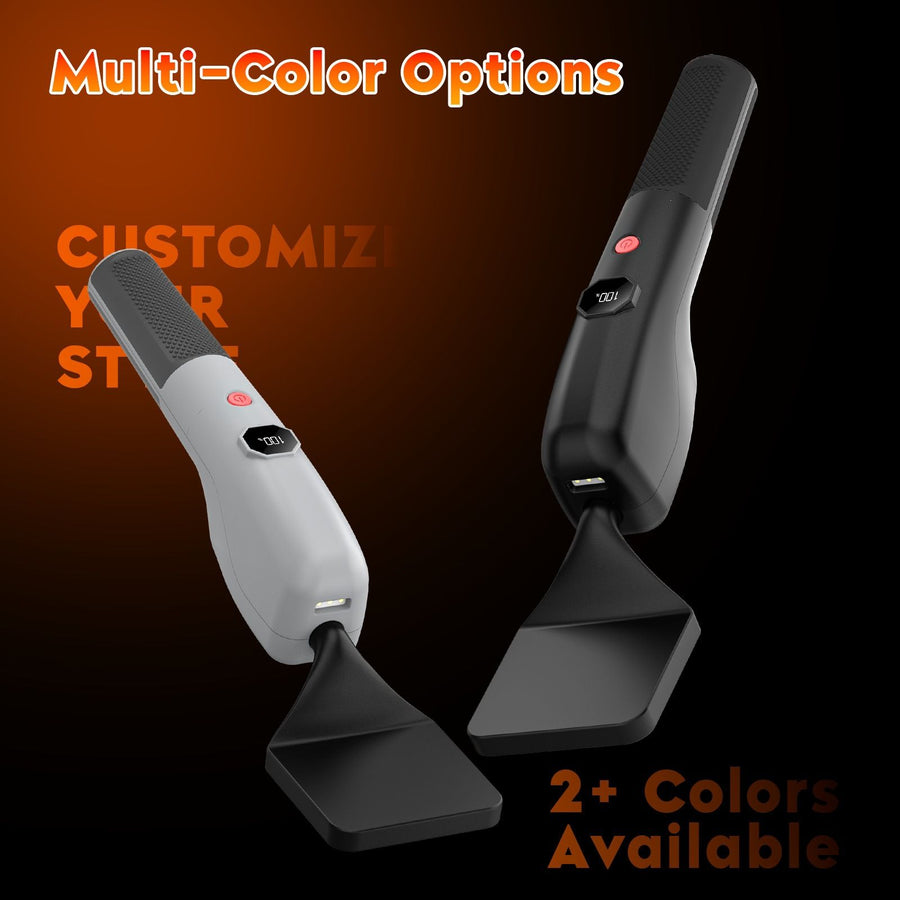 Electric Oscillating Grill Cleaning Brush with Three Replaceable Heads for Outdoor Barbecue Grills, Camping Cookware, Patio Griddles and Home Kitchen Flat Top Surfaces (Grey)