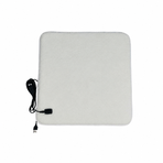 USB-Powered Faux Rabbit Fur Heating Pad for Office, Car, and Outdoor Use – Soft, Portable, and Adjustable Temperature with Timer (White)