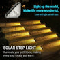 Solar Powered Triangle Step Light with Monocrystalline Silicon Panel, Auto On at Dusk, IP65 Waterproof for Outdoor Stairs, Pathways, Patios, and Garden Steps – Choose Cool White 6000K or Warm Yellow 3000K for Safe Nighttime Illumination (24PCS, Cool White
