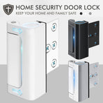 Heavy Duty Flip Door Lock for Home Security, Aluminum Alloy Safety Latch with Rubber Bumper, Easy Install for Inward-Swinging Interior Doors, Rental Friendly (Black)