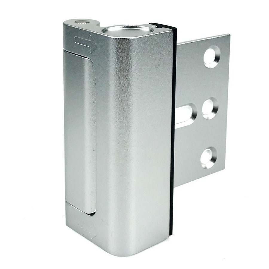 Heavy Duty Flip Door Lock for Home Security, Aluminum Alloy Safety Latch with Rubber Bumper, Easy Install for Inward-Swinging Interior Doors, Rental Friendly (Black)