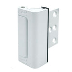 Heavy Duty Flip Door Lock for Home Security, Aluminum Alloy Safety Latch with Rubber Bumper, Easy Install for Inward-Swinging Interior Doors, Rental Friendly (White)