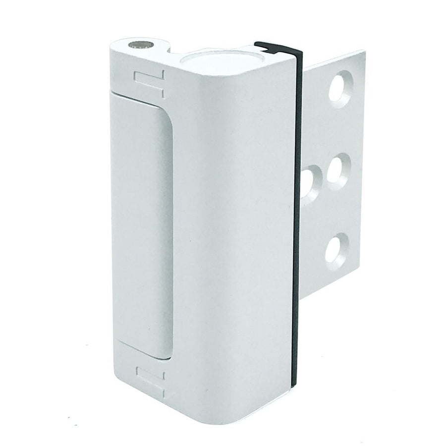 Heavy Duty Flip Door Lock for Home Security, Aluminum Alloy Safety Latch with Rubber Bumper, Easy Install for Inward-Swinging Interior Doors, Rental Friendly (White)