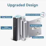 Heavy Duty Flip Door Lock for Home Security, Aluminum Alloy Safety Latch with Rubber Bumper, Easy Install for Inward-Swinging Interior Doors, Rental Friendly (White)