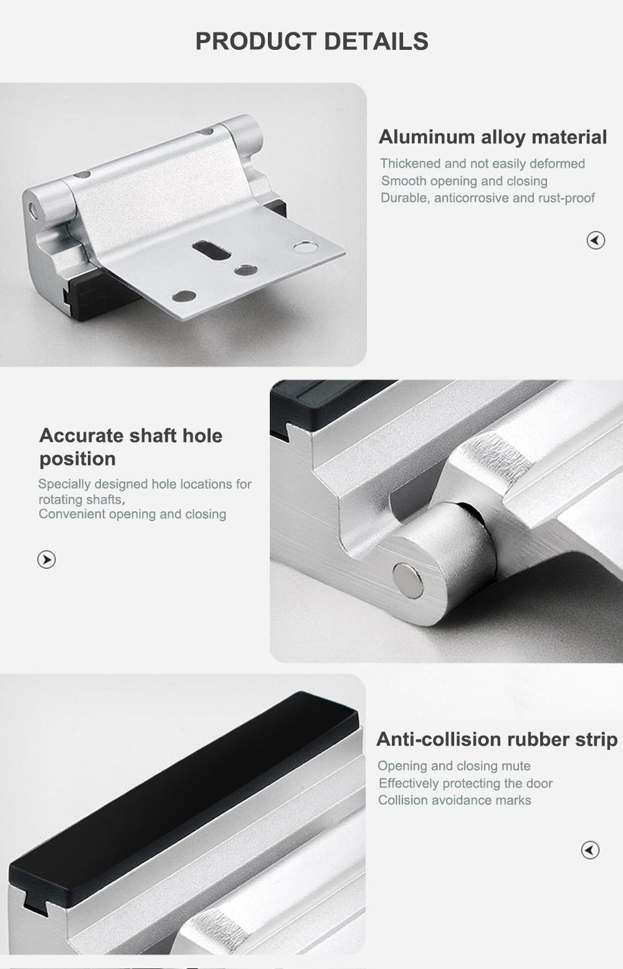 Heavy Duty Flip Door Lock for Home Security, Aluminum Alloy Safety Latch with Rubber Bumper, Easy Install for Inward-Swinging Interior Doors, Rental Friendly (White)