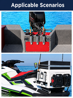 Marine Grade Stainless Steel Fixed Fishing Rod Holder with Mounting Ears for Boat Kayak and Jet Ski Deck Installation (Non-Removable)
