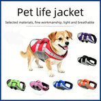 Dog Life Jacket Pet Swim Vest with Rescue Handle Reflective Strips Adjustable Quick Release Buckle for Beach River Lake Boating and Water Play Safety (S, Blue)