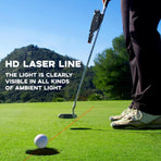 Golf Laser Putter Training Aid with 360° Rotatable Red Laser Line for Putting Alignment and Stroke Accuracy in Outdoor Courses and Indoor Practice (Black)