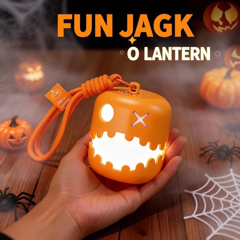 Dual-Expression Halloween Pumpkin Night Light with 7 Modes, Pull-String Control, and Rechargeable Battery – Spooky Festival Decor, Kids' Handheld Prop, and Cozy Bedside Lamp (2PCS)