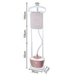 Versatile Standing Garment Steamer with Adjustable Double Poles and Detachable Ironing Board for Wrinkle Removal on Clothes, Suits, Dresses, and Fabrics in Home Daily Use (RoseGold)