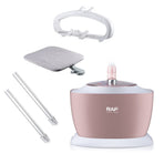 Versatile Standing Garment Steamer with Adjustable Double Poles and Detachable Ironing Board for Wrinkle Removal on Clothes, Suits, Dresses, and Fabrics in Home Daily Use (RoseGold)