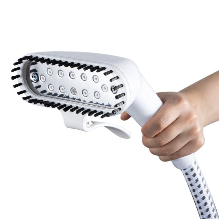 Versatile Standing Garment Steamer with Adjustable Double Poles and Detachable Ironing Board for Wrinkle Removal on Clothes, Suits, Dresses, and Fabrics in Home Daily Use (RoseGold)