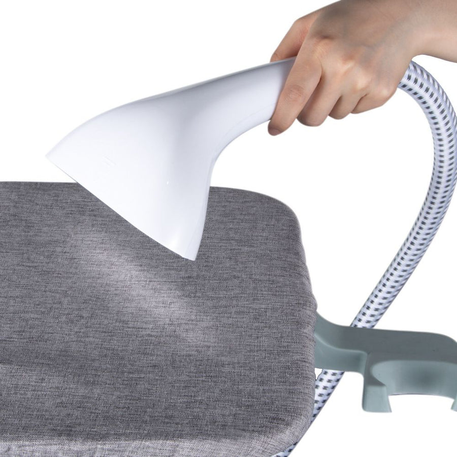Versatile Standing Garment Steamer with Adjustable Double Poles and Detachable Ironing Board for Wrinkle Removal on Clothes, Suits, Dresses, and Fabrics in Home Daily Use (RoseGold)