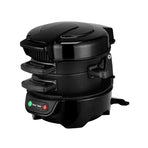 Electric Burger & Sandwich Maker for Home, Non-Stick Dual Heating Plates, Quick Breakfast Grill for Ham, Egg, and Toast, Compact Lightweight Design for Easy Everyday Meals (Black)