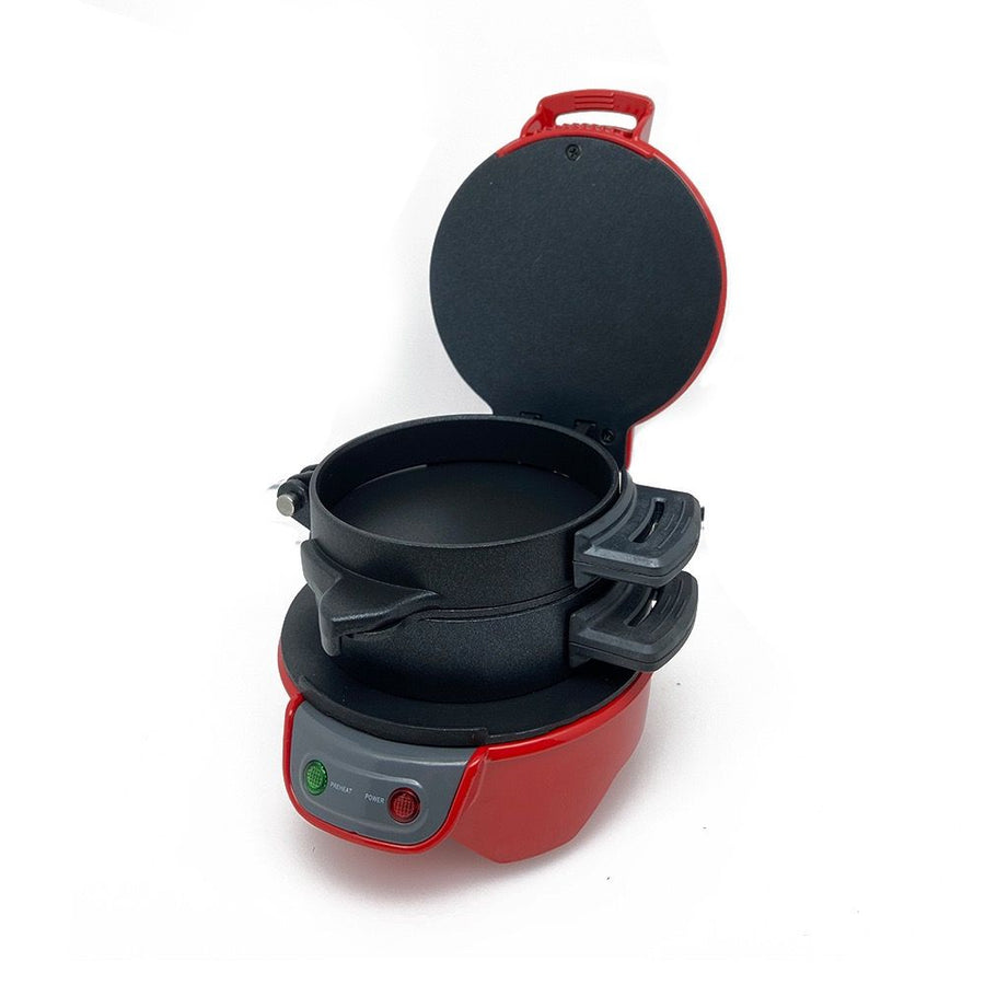 Electric Burger & Sandwich Maker for Home, Non-Stick Dual Heating Plates, Quick Breakfast Grill for Ham, Egg, and Toast, Compact Lightweight Design for Easy Everyday Meals (Black)