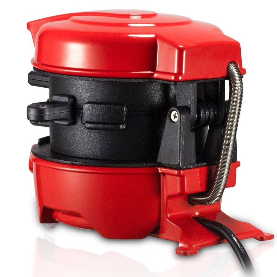 Electric Burger & Sandwich Maker for Home, Non-Stick Dual Heating Plates, Quick Breakfast Grill for Ham, Egg, and Toast, Compact Lightweight Design for Easy Everyday Meals (Red)