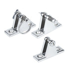 Marine Grade Deck Hinge for Boat Bimini Top Canopy Fittings, Mirror Polished Stainless Steel Hardware for Yacht Deck Mounting and Canopy Connection (A)