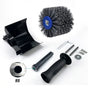 Nylon Abrasive Wire Drum Polishing Wheel for Portable Belt Sander and Angle Grinder, Rotary Brush for Wood Sanding, Metal Drawing, Rust Removal, Deburring and Surface Finishing (M10 Angle Grinder Conversion Kit)