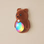 Cartoon Bear Motion Sensor Night Light, Rechargeable Magnetic Wall Lamp with Soft Plush Surface, Warm White and Rainbow Gradient Glow, Adorable Bear Shape for Nursery, Hallway, Stairs, Bedroom and Kitchen (3PCS, Brown)