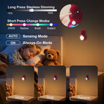 Cartoon Bear Motion Sensor Night Light, Rechargeable Magnetic Wall Lamp with Soft Plush Surface, Warm White and Rainbow Gradient Glow, Adorable Bear Shape for Nursery, Hallway, Stairs, Bedroom and Kitchen (3PCS, DarkRed)
