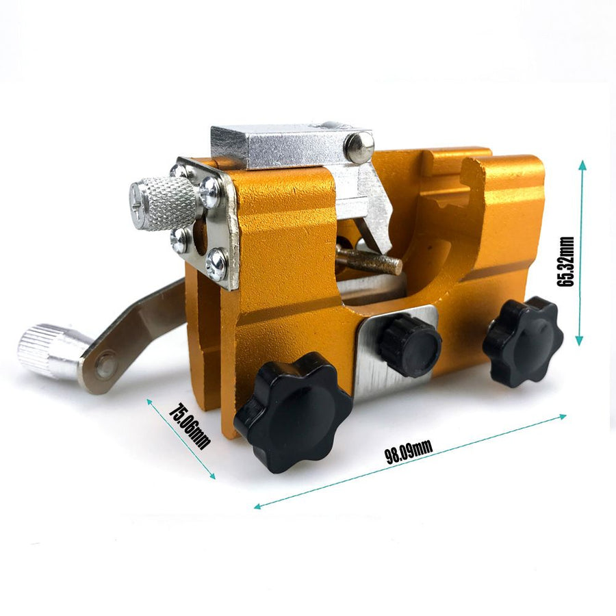 Manual Chainsaw Chain Sharpener with Diamond Burr and Clamping Jig for Outdoor Logging and Woodworking Maintenance (Guide Bar Bracket（1PCS）)