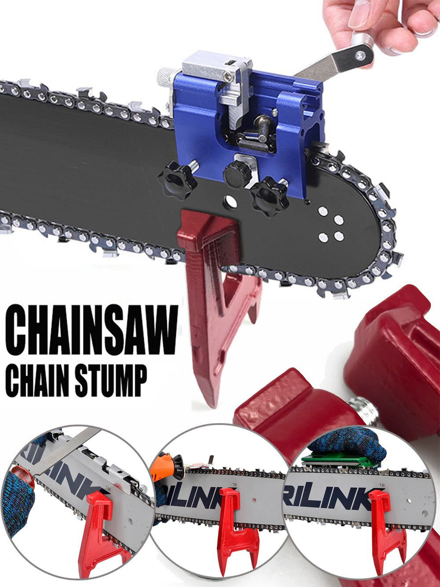 Manual Chainsaw Chain Sharpener with Diamond Burr and Clamping Jig for Outdoor Logging and Woodworking Maintenance (Guide Bar Bracket（1PCS）)