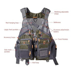 Multi-Pocket Outdoor Fishing Vest with Breathable Mesh and Adjustable Fit for Angling, Photography, and Short-Distance Exploration (Grey)