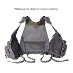 Multi-Pocket Outdoor Fishing Vest with Breathable Mesh and Adjustable Fit for Angling, Photography, and Short-Distance Exploration (Grey)