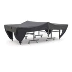 Premium Outdoor Ping Pong Table Cover Waterproof Sunproof Dustproof, Fits Standard Tables with Accessory Pocket and Secure Straps for All-Weather Protection (400D, Black)