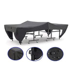 Premium Outdoor Ping Pong Table Cover Waterproof Sunproof Dustproof, Fits Standard Tables with Accessory Pocket and Secure Straps for All-Weather Protection (400D, Black)