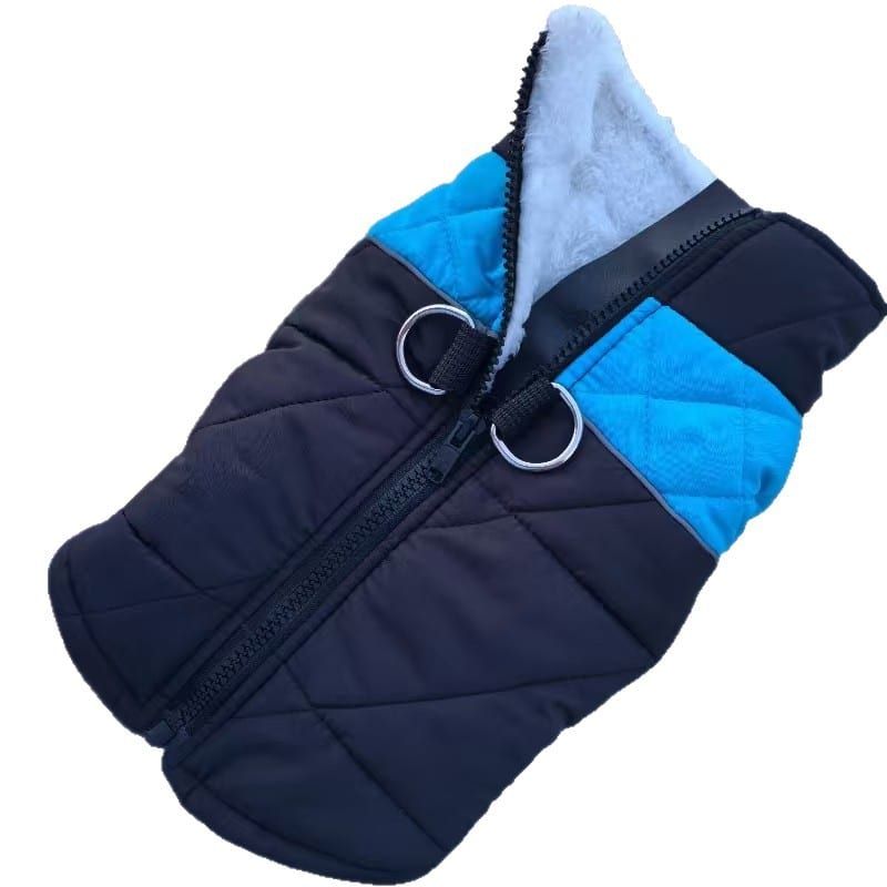 Winter Pet Dog Padded Vest with Waterproof Shell, Warm Fleece Lining, and Leash Attachment Ring for Outdoor Cold Weather Walks (XL, Red)