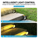 Solar Crescent Moon Step Light with Monocrystalline Silicon Panel, ABS & PS Construction, IP65 Waterproof, 3000K Warm White or 6000K Cool White Options for Outdoor Garden Paths, Driveways, and Wooden Deck Stairs (6PCS, Warm White Light)