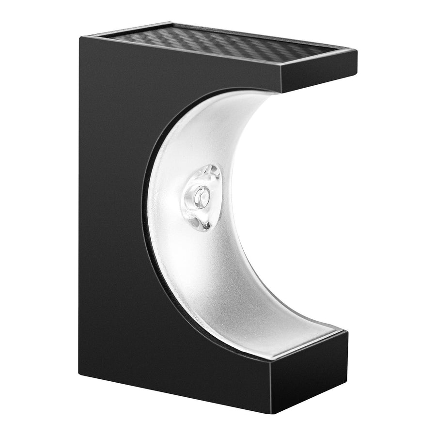 Solar Crescent Moon Step Light with Monocrystalline Silicon Panel, ABS & PS Construction, IP65 Waterproof, 3000K Warm White or 6000K Cool White Options for Outdoor Garden Paths, Driveways, and Wooden Deck Stairs (6PCS, Warm White Light)
