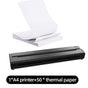 Portable A4 Thermal Printer with Bluetooth Wireless Connectivity, Inkless Printing for Home, Office, and Tattoo Transfer Use on Paper and Various Media (Black)