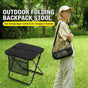 Ultra-Portable Folding Stool with Crossbody Storage Bag – Heavy-Duty Carbon Steel Frame, Oxford Fabric Seat, Side Mesh Pocket, Ideal for Camping, Commuting, Queueing, and On-the-Go Seating (M, Black)