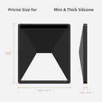 Flexible Silicone Protective Cover with Reflective Strips for Starlink Mini Antenna, Lightweight Shockproof Guard for Outdoor Camping RV Travel and Daily Use (Black)